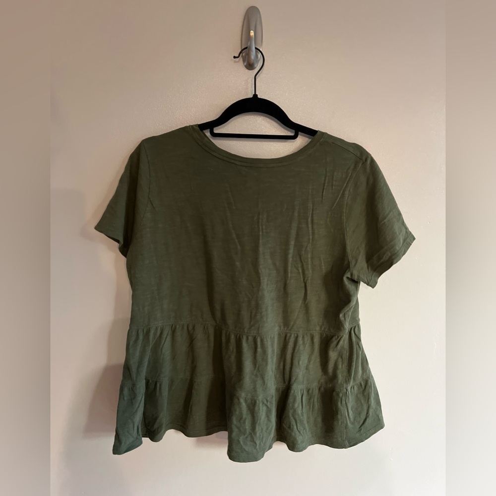 Green Tiered Blouse - Size Small